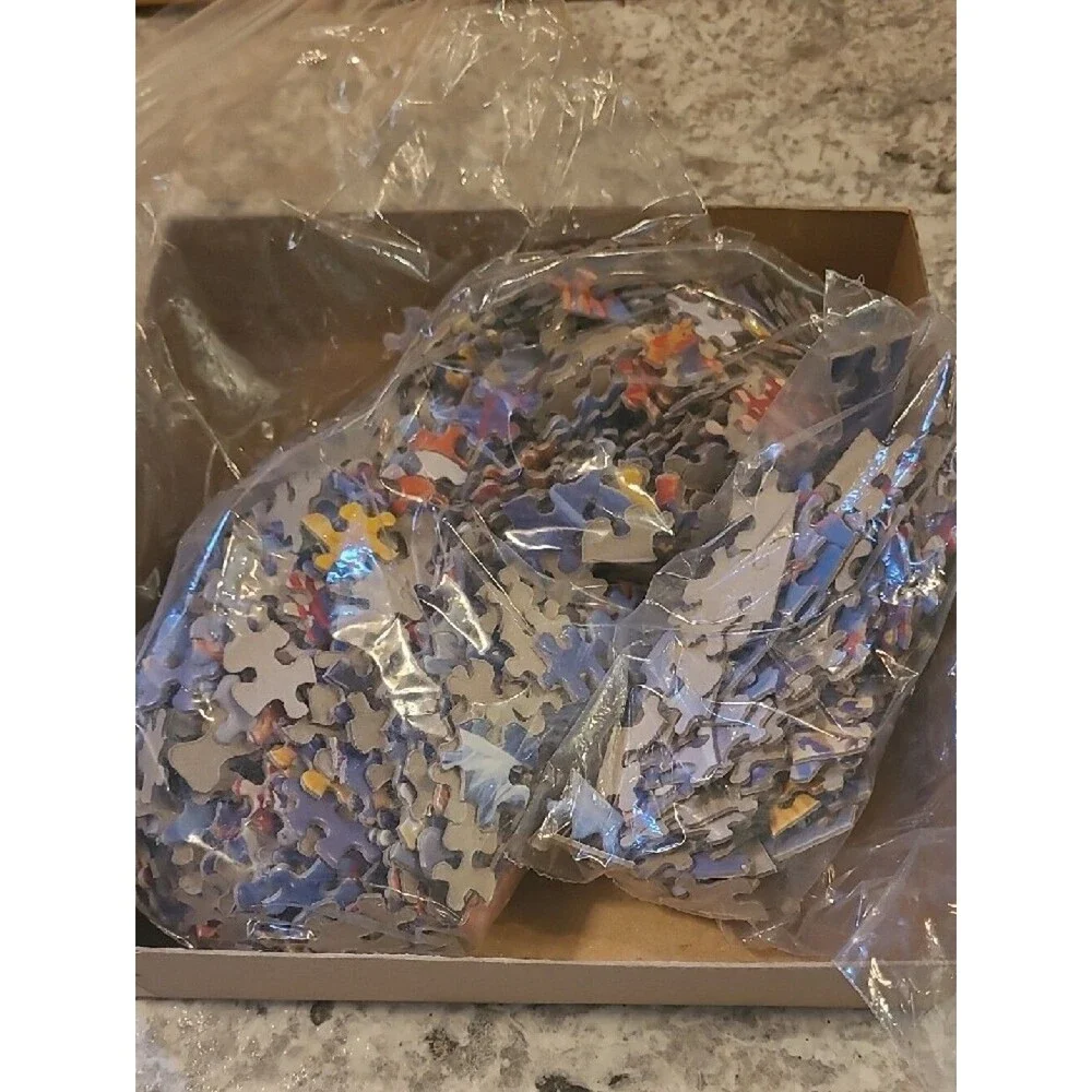 Dolphin-Shaped 1000-Piece Jigsaw Puzzle Not Tested USA Made Dolphin Kingdom
